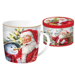 Чашка "Santa" (со снеговиком)